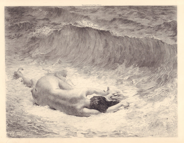 Antique Art Print:  Jetsam, by Edouard Rosset-Granger, 1893