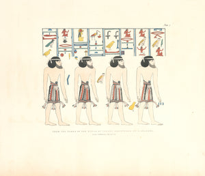 Antique Lithograph Print: Plates Illustrative of the researches and operations of G. Belzoni in Egypt and Nubia By Giovanni Belzoni, 1st edition 1820 - From the Tombs of the Kings at Thebes - Plate 7
