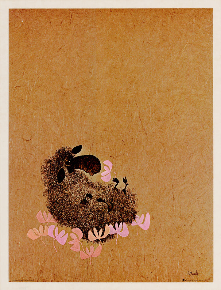 Vintage Fine Art Print: Black Sheep by Dino Kotopoulis, 1971 pub. by Looart Press