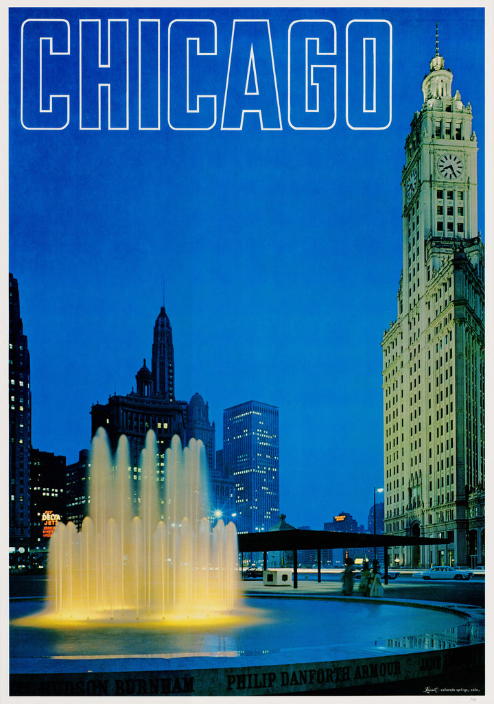 Vintage Travel Poster of Chicago by Looart Press, 1968