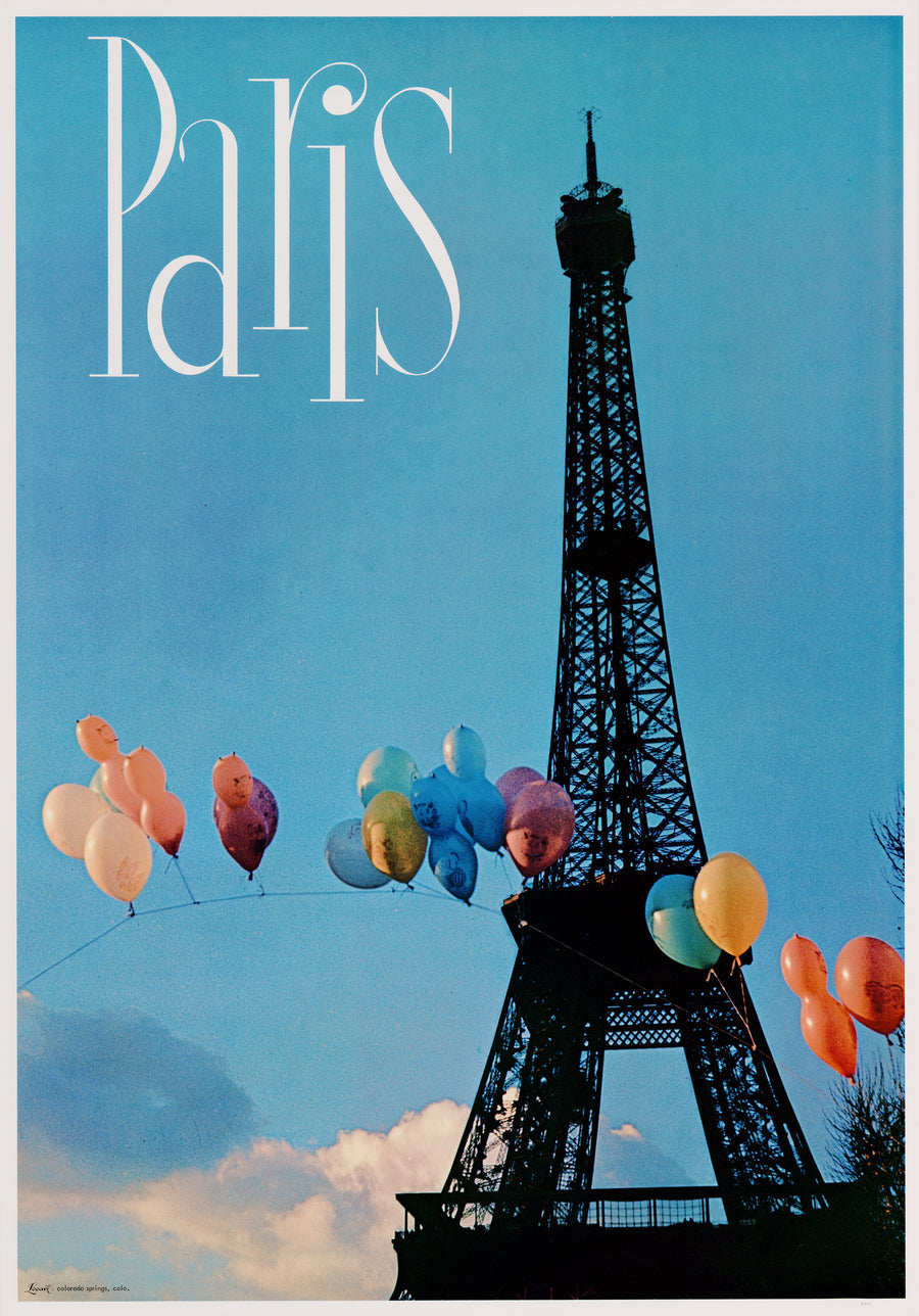 Vintage Travel Poster: Paris, France by Looart Press, 1968
