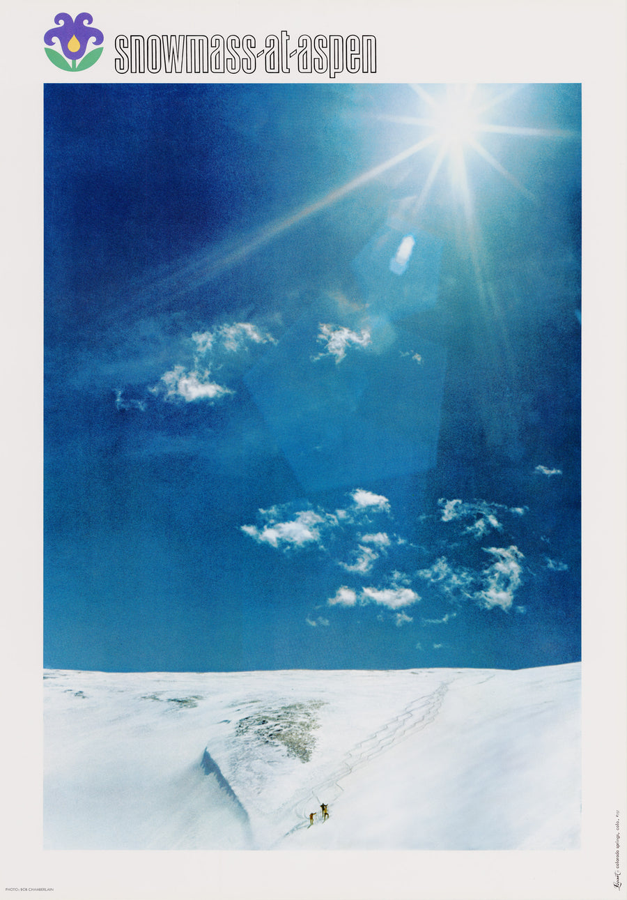 Vintage Ski Travel Poster: Snowmass-at-Aspen by Looart Press, 1968