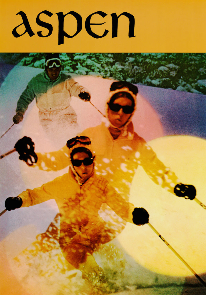 Vintage Ski Travel Poster: Aspen, Colorado by Looart Press, 1968