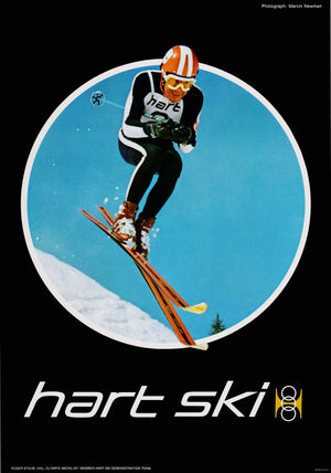 Vintage Ski Travel Poster: Hart Skis by Looart Press, 1968