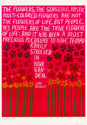 Vintage Poster: "People Flowers" by Lucia Pearce quote by Lord Buckley