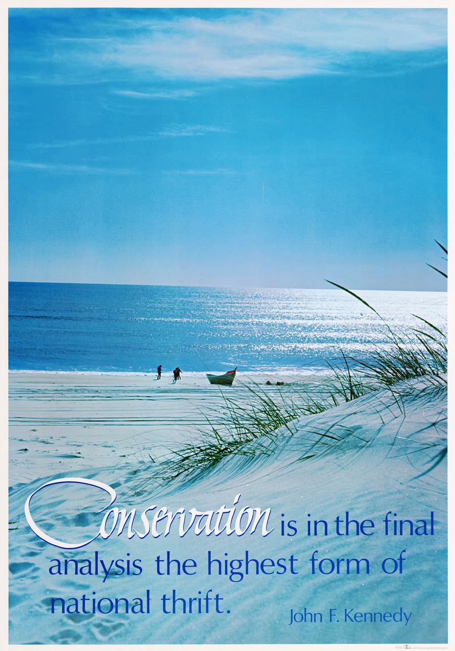 Vintage Conservation Poster with quote by John F. Kennedy, 1968