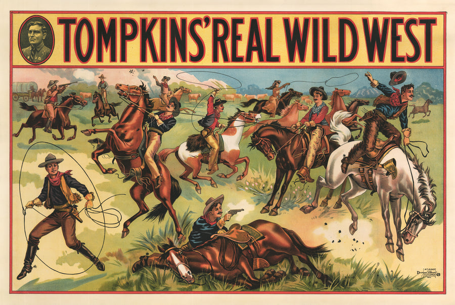 Tompkins Real Wild West - By: The Donaldson Litho. 1914 #2827