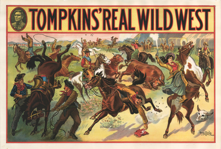 Tompkins Real Wild West - By: The Donaldson Litho. 1914 #2828