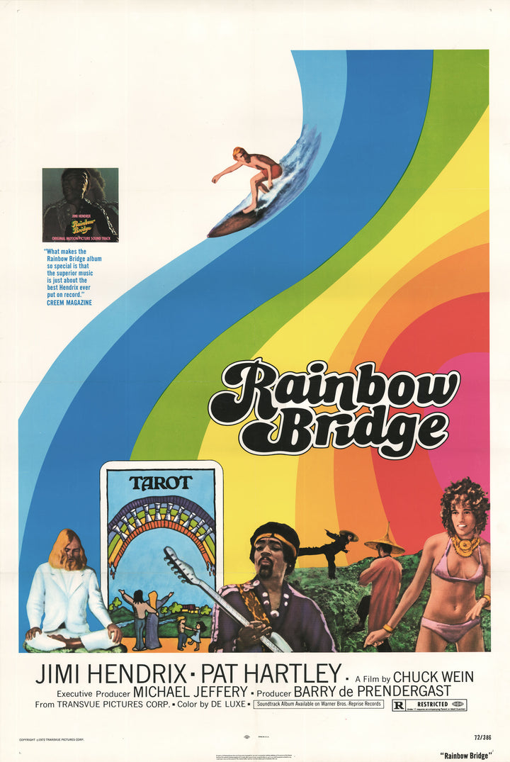 Original Vintage Rainbow Bridge Movie Poster - Featuring Jimi Hendrix