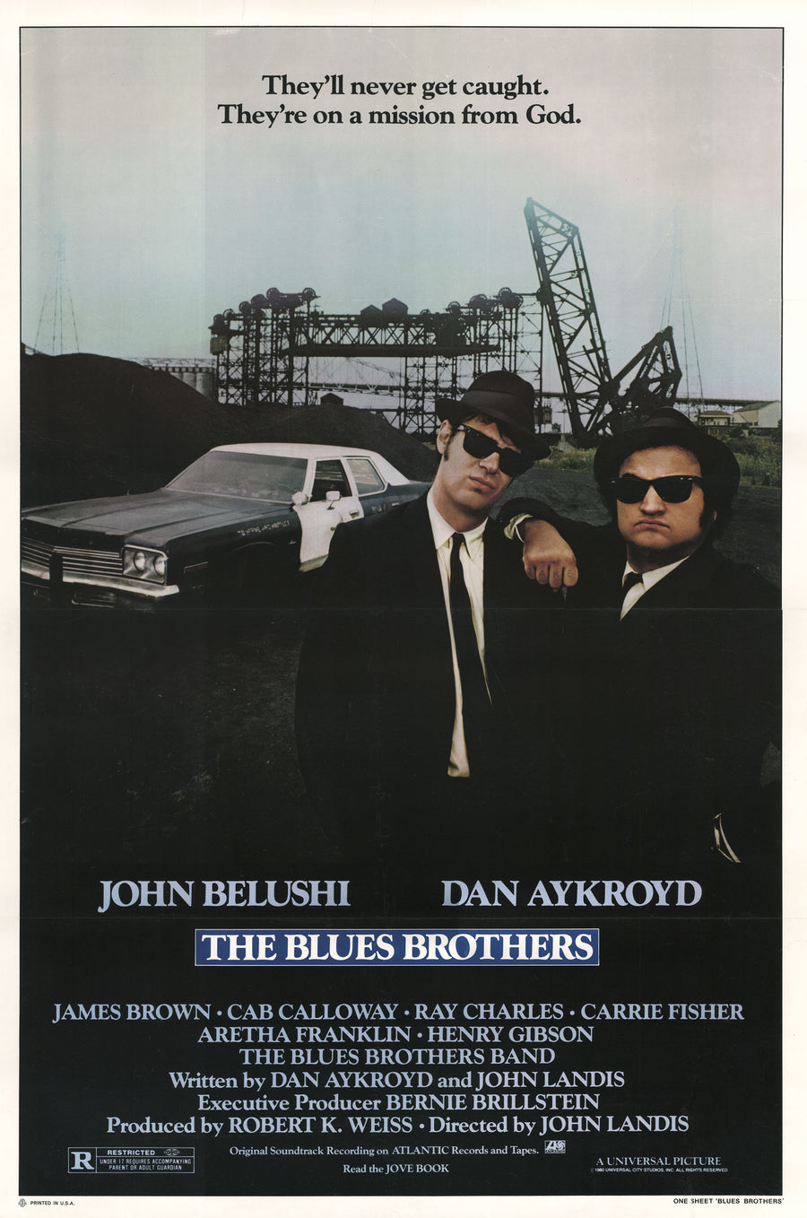 Blues Brothers Original Vintage Movie Poster, 1980