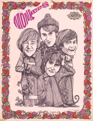 Vintage Poster of The Monkees by: Sparta Graphics, 1967 