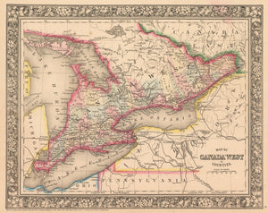 1860 Map of Canada West