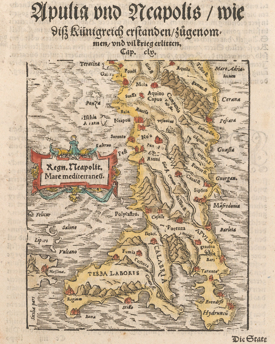 1572 Map of Italy