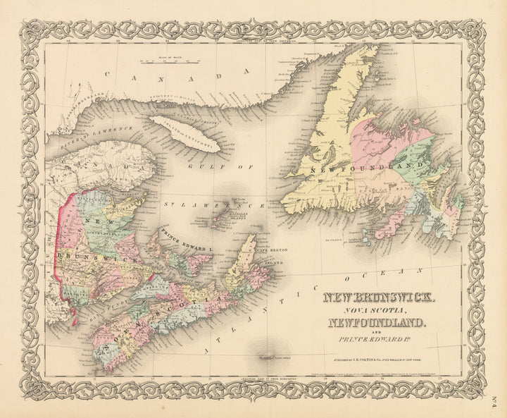 New Brunswick, Nova Scotia, Newfoundland and Price Edward Island by Joseph H. Colton, 1856