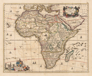 Authentic Antique Map of Africa: Africae Accurata Tabula ex officina By: Nicolas Visscher Date: 1677 (circa)