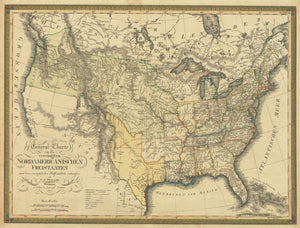 1821 General Charte von den vereinigten Nordamericanischen Freistaaten