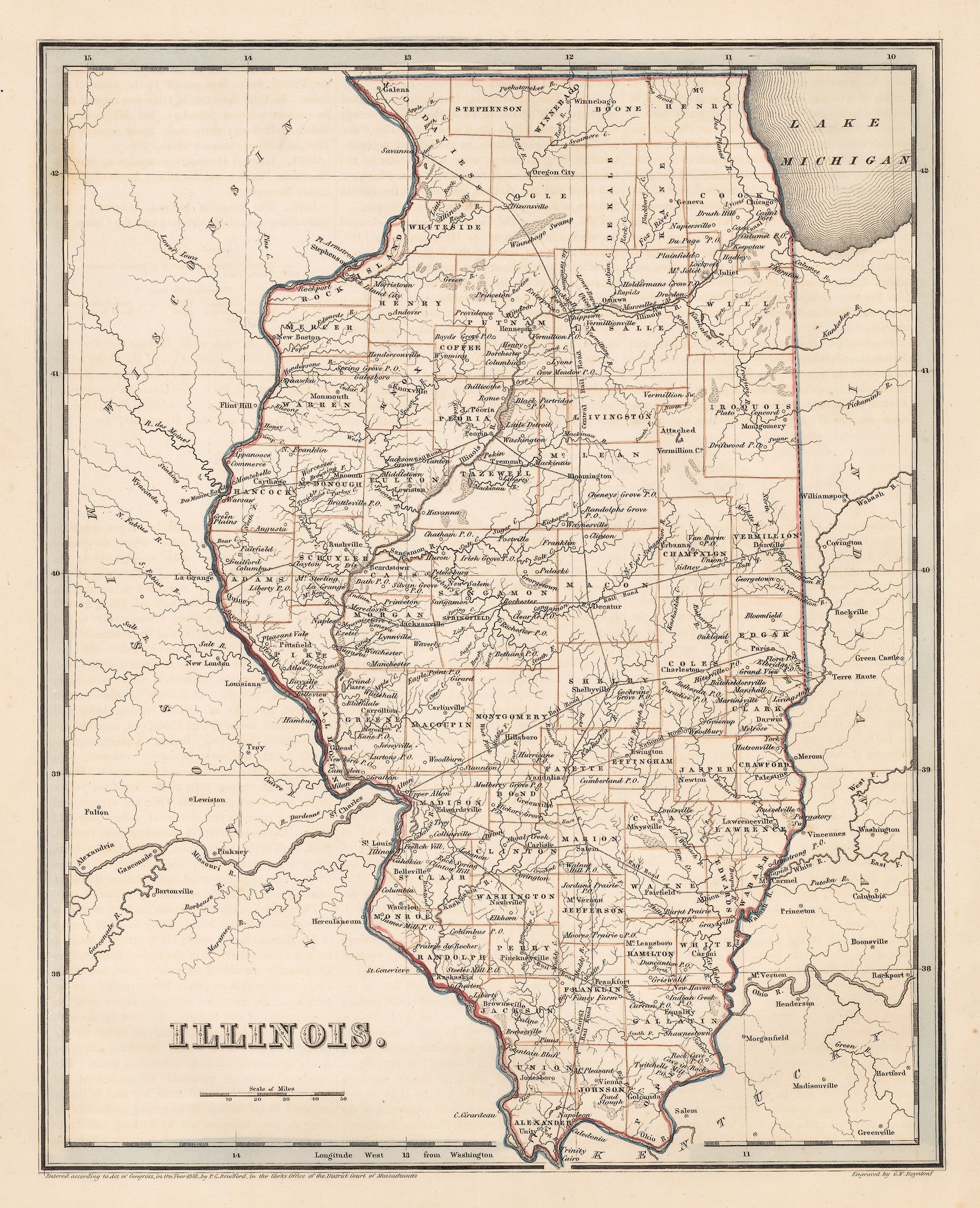 1838 Illinois – New World Cartographic