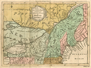 1759 A New and Accurate Map of the Present Seat of War in North America