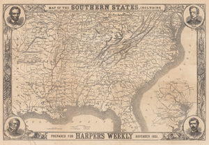 1861 Map of the Southen States...