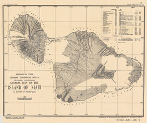 1893 General Map of the Island of Maui