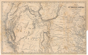 1849 Map Illustrating Capt. Bonneville's Adventures among the Rocky Mountains