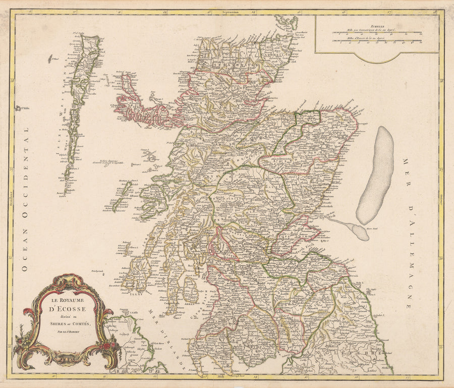 1751 Le Royaume D' Ecosse divise en Shires ou Comtes