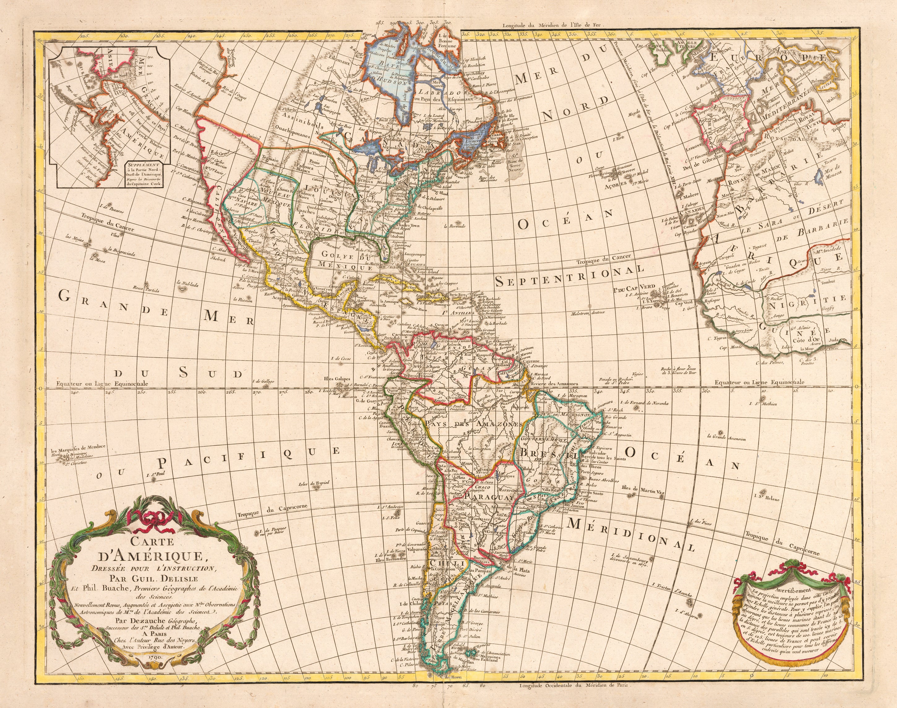 Antique Map of the Western Hemisphere or the Americas : nwcartographic ...