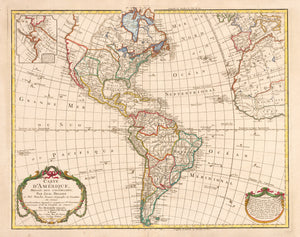 1790 Carte D’Amerique, Dressee pour L’Instruction