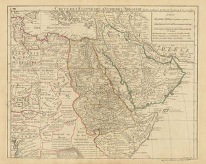 Authentic Antique Map of Egypt and the Arabian Peninsula: Carte de l’Egypte de la Nubie de l’Abissinie… By: Delisle / DezaucheDate: 1780 (dated) Paris 