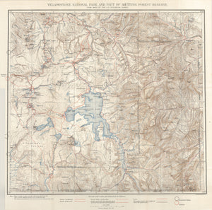 1900 Yellowstone National Park and Part of Abutting Forest Reserve from Maps by the U.S. Geological Survey