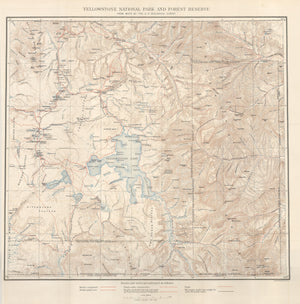1900 Yellowstone National Park and Forest Reserve from Maps by the U.S. Geological Survey