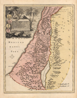 1720 Facies Palaestinae ex Monumentis veteribus descripta ab Hadriano Relando