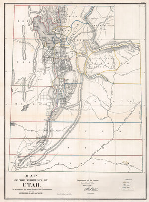 1866 Map of the Territory of Utah