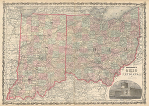 1862 Johnson's Ohio and Indiana