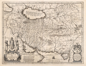 Authentic Antique Map of Persia: Persia Sive Sophorum Regnum By: Willem Janszoon Blaeu Date: 1634 (dated) Amsterdam