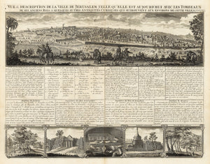 1718 Vue & Description De La Ville De Jerusalem…
