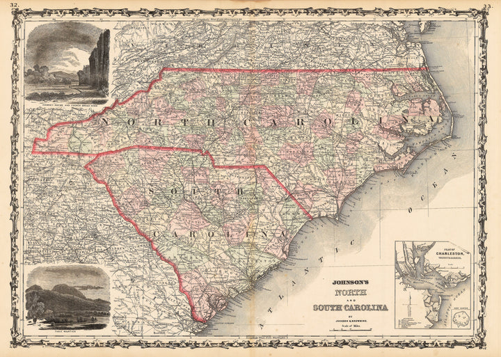 1862 Johnson’s North and South Carolina