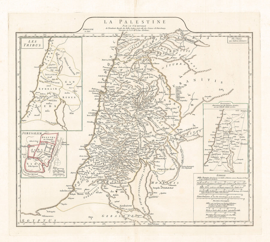 1767 La Palestine Par Le Sr. D’Anville…