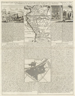 1719 Carte Particuliere du Perou, Plan de la Ville de Lima, Description de Quelques Plantes, Animaux, & Machines du Pays...