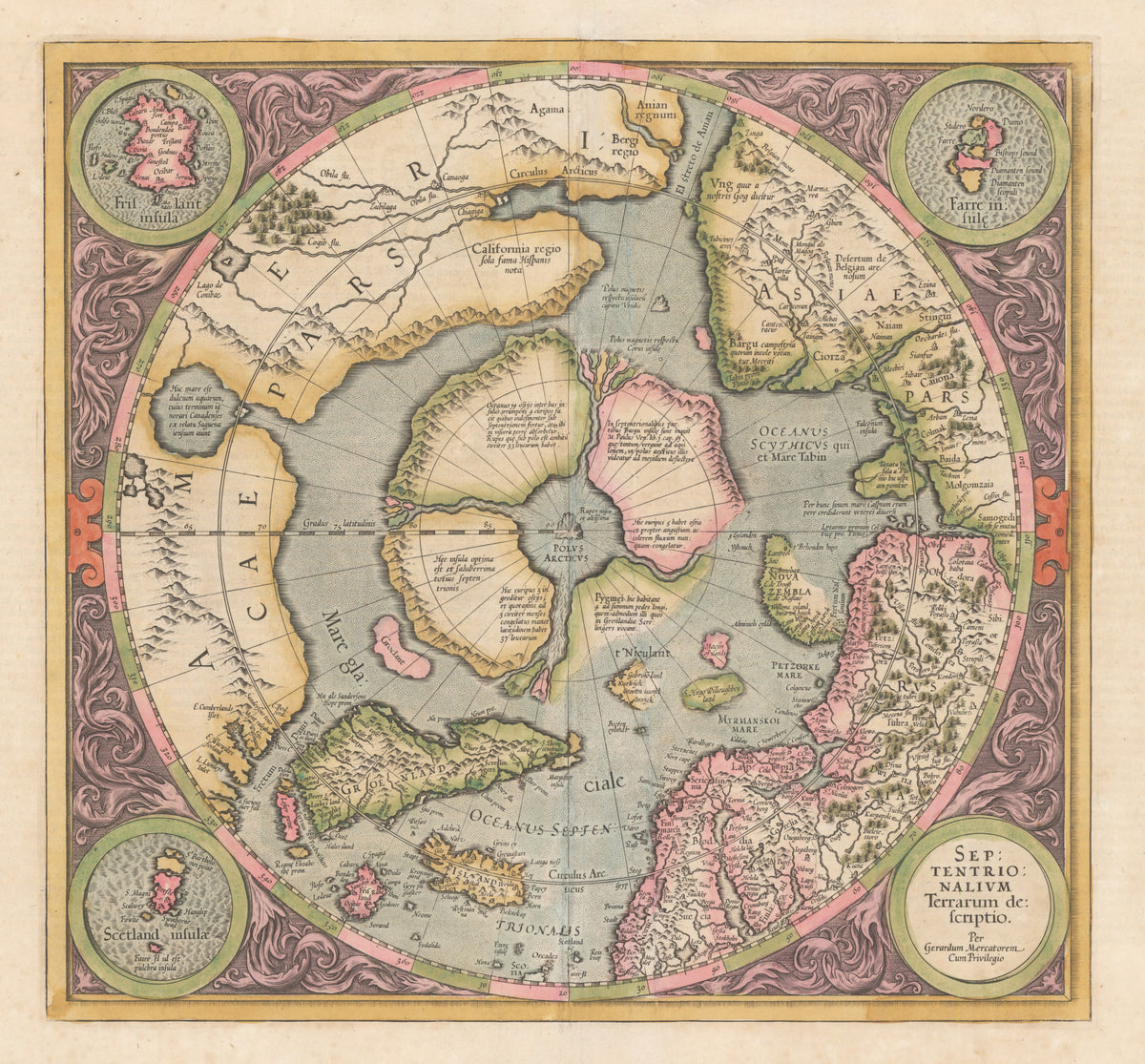 Antique Map of the North Pole By: Mercator nwcartographic.com – New ...