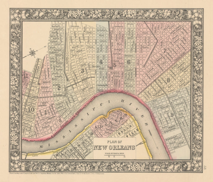 1860 Plan of New Orleans