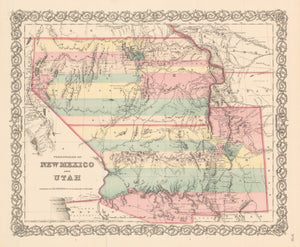 1856 Territories of New Mexico and Utah