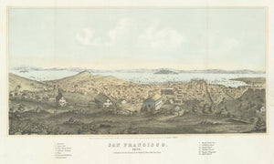 Antique Print of San Francisco By: Henry Bill Date: 1852