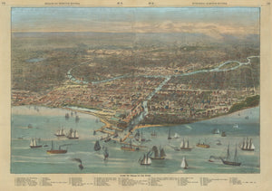1872 Ansicht von Chicago vor dem Brande