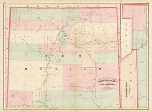 nwcartographic.com: Asher & Adams New Mexico Date: 1874 Dimensions:16.5 x 22.5 inches (42 cm x 57.15 cm) 