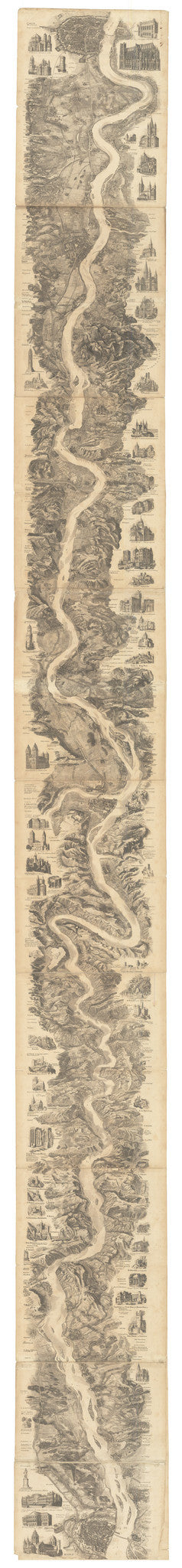 1852 Neues Panorama des Rheins und seiner nächsten Umgebungen von Mainz bis Coeln. Auf’s neue nach der Natur gezeichnet und mit den interessantesten architektonsichen und geshichtlichen Denkmälern als Randbilder geziert