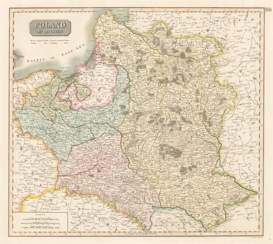 1814 Poland as Divided