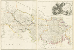 A Map of Bengal, Bahar, Oude & Allahabad with Part of Agra and Delhi Exhibiting the Course of the Ganges from Hurdwar to the Sea