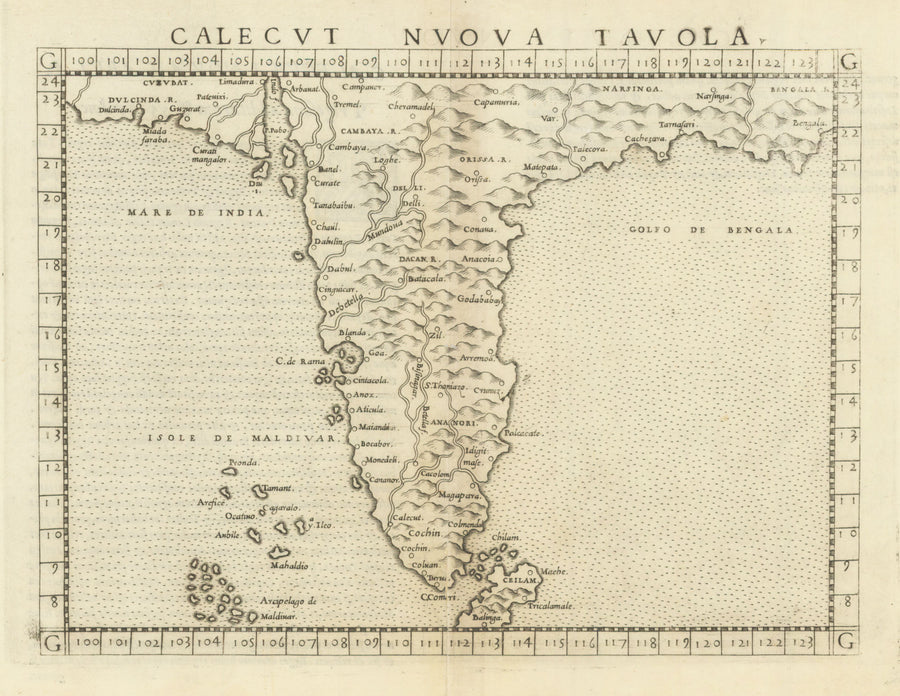1564 Calecut Nuova Tavola.