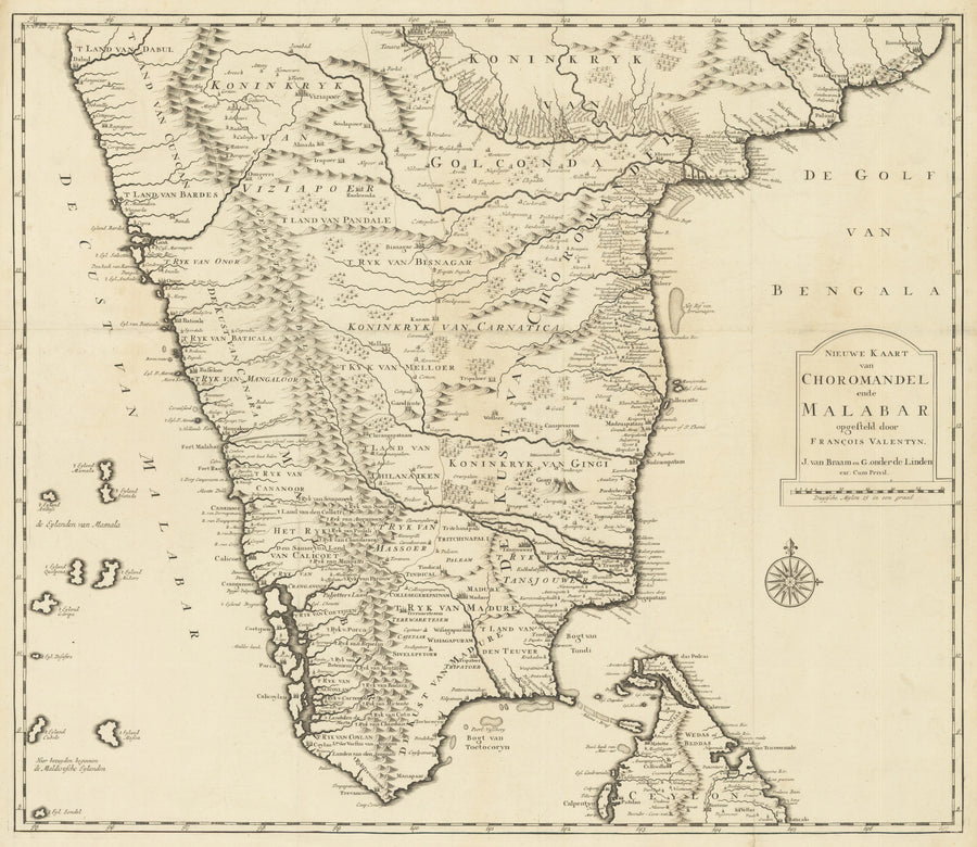 1724 Nieuwe Kaart van Choromandel ende Malabar